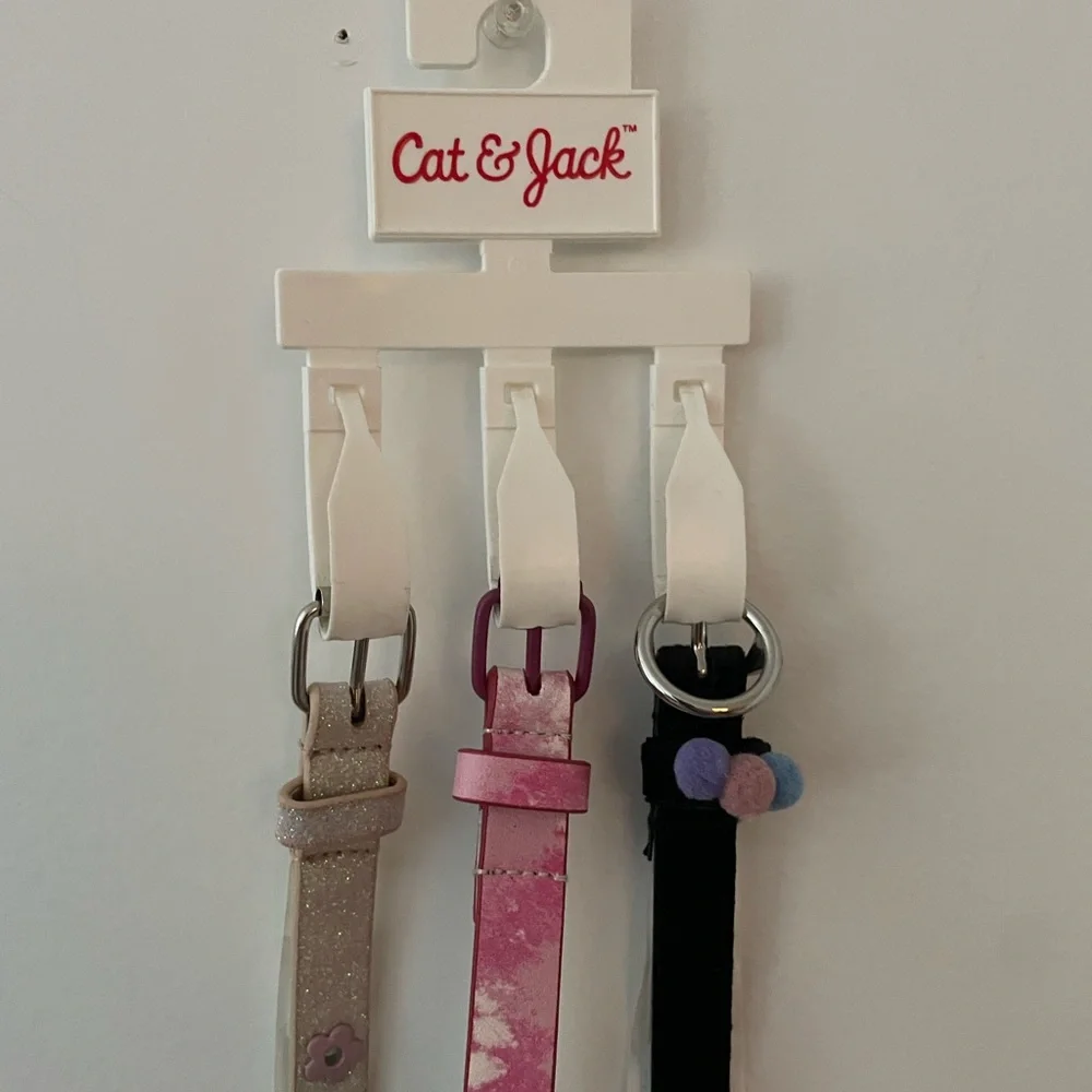 Cat & Jack Kids' Belt Set - Pink, Black, and Cream